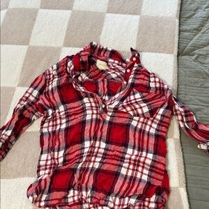 Levi's Kids Red Plaid Button Down Shirt